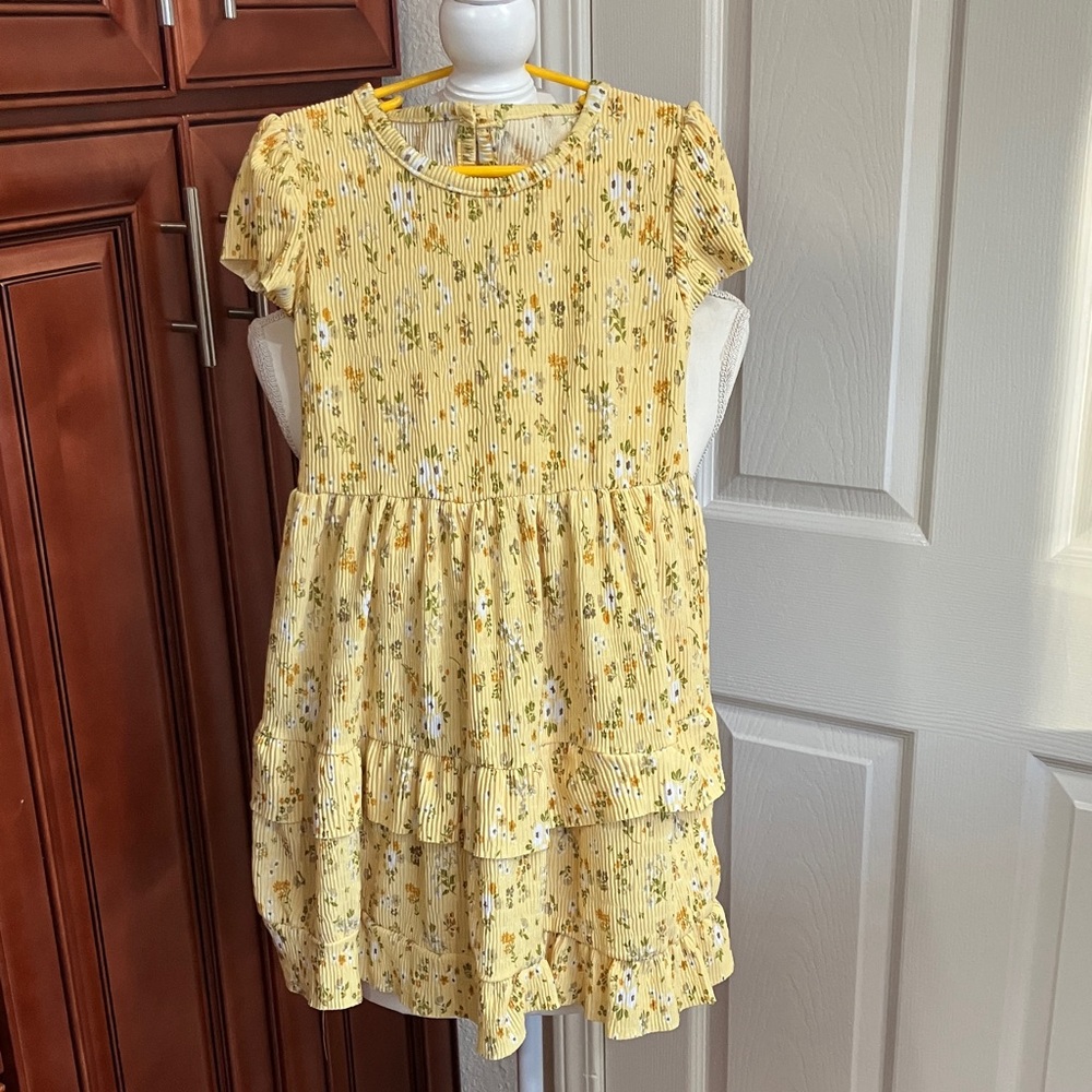 Yellow Floral Kids girls Dress
